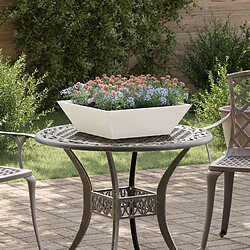 vidaXL Jardinière en Métal Blanche Métal Moyen Jardinières