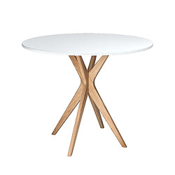 Ragaba Table à manger ronde - Blanc