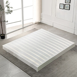 Sinlikon Cadre à lattes Sommier 140x190cm - tapissier 140x190cm avec 5 Pieds - Sommiers à Lattes en Bois