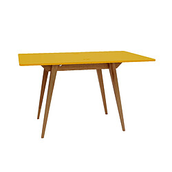 Ragaba Table à manger extensible - Jaune genêt