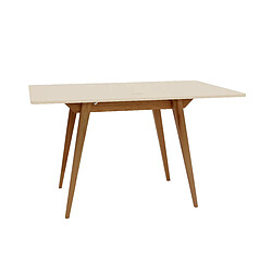Ragaba Table à manger extensible - Blanc craie