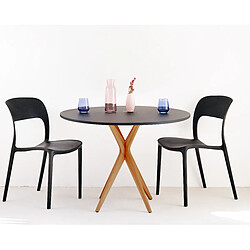 Avis Ragaba table à manger Jubi ronde - Blanc craie chêne