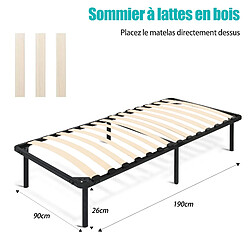 Acheter Sinlikon Sommier à lattes 1 place - Multicolore