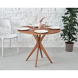 Ragaba Table à manger ronde 2 places - Chêne