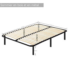 Acheter Sinlikon (Fabriqué en Europe) Lit Ensemble Matelas et Sommier 140x190 cm - Matelas 140x190x15cm Mémoire de Forme - Sommier 140x190cm avec Pieds (Deux colis)