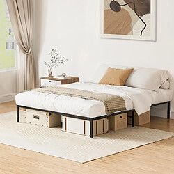 Sinlikon Pack Sommier + Matelas + Couette + Oreiller - 90x190cm - Lit Métal - 1 places