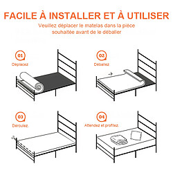 Sinlikon Ensemble lit 90x190 avec matelas et couette et oreiller pas cher