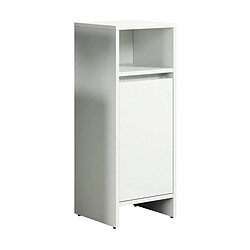 EPIKASA Meuble de Salle de Bain Basix, Blanc, Fibres Polymères, 32x28x81 cm