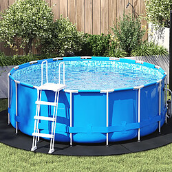 vidaXL Couverture de piscine ronde Noir PVC Ø 244 cm