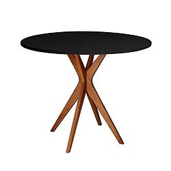 Ragaba Table à manger ronde - Noir
