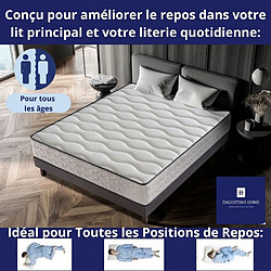Avis DAGOSTINO HOME Matelas Mousse 120x200 Zafire - Ferme - Réversible - Côté Été/hiver - H25 Cm
