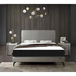 Avis Sinlikon Europe Luxe Matelas 140x190 Mousse Memo - Matelas 2 places épaisseur 15cm - zones de confort mousse adaptative - Noir