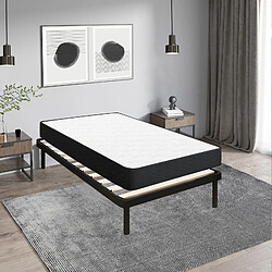 Sinlikon Ensemble Matelas et Sommier 90x190 cm - Matelas 90x190x20cm à Ressorts avec Mousse - Sommier 90x190cm avec Pieds (Deux colis)