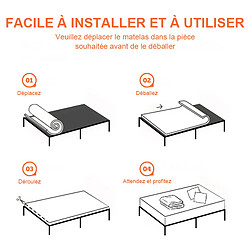 Sinlikon Pack Sommier + Matelas + Couette + 2 Oreillers - 160x200cm - Lit Métal - 2 places pas cher