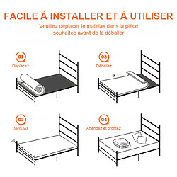 Sinlikon Ensemble lit 160x200 avec matelas et couette et oreillers pas cher