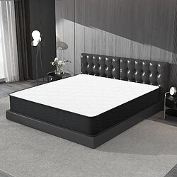 Sinlikon Matelas 160x200 cm à Ressort - Matelas 2 places Épaisseur 20cm - Matelas à Ressort avec Mousse - zones de confort adaptative