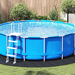 vidaXL Couvercle de piscine rond Noir Polyéthylène Ø 396 cm Durable