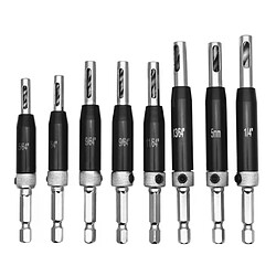 Kit ouvre-trou de charnière - 9 pièces