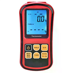 Thermomètre Numérique à Double Canal Thermomètre avec affichage LCD - Mesure des liquides, vapeurs et solides - Plage étendue