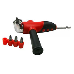 Avis Tournevis à angle 105 degrés, clé hexagonale 1/4 pouce - Noir/Rouge