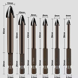 Forets carrelage et verre - 6 pièces