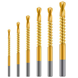 Forets hélicoïdaux bois HSS - 6 pièces