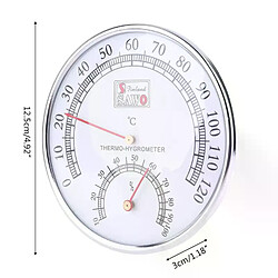 Thermomètre de Sauna à Coque Métallique