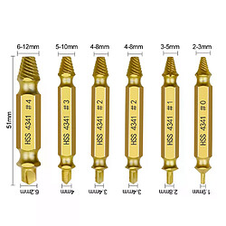Extracteur de vis endommagé - 4/5/6 pièces
