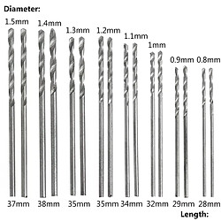 Jeu de forets hélicoïdaux 16 pièces - Blanc