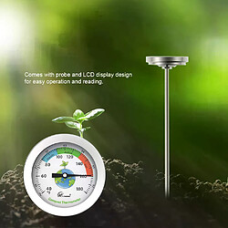 Thermomètre de sol acier inoxydable