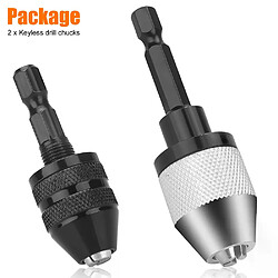 Mandrin de perceuse sans clé 1/4" - Lot de 2