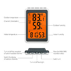 Thermomètre hygromètre 3 transmetteurs