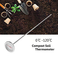 Thermomètre de sol en acier inoxydable 50cm