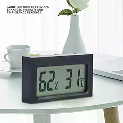 Thermomètre hygromètre LCD Portable - Noir