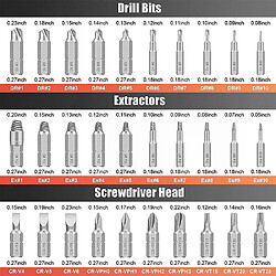 Extracteur de vis pour perceuse - 22 pièces