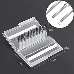 Mèches de fraise à bois HSS - 10 pièces Forets à bois - HSS - pour perceuse - embout H3 - en acier