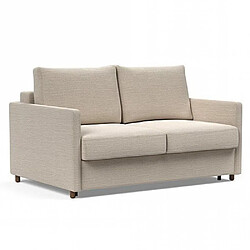 Inside 75 INNOVATION LIVING Canapé NEAH SLIM convertible 140x195 tissu Blida Sand Grey