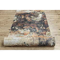 RUGSX TAPIS DE COULOIR antidérapant LOTUS ABSTRACT 52910 beige lavable 80cm 80x130 cm pas cher