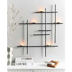 Beliani Bougeoir mural PORTO 74 cm Noir
