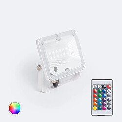 Ledkia Projecteur LED 10W RGB IP65 S2 Pro avec Télécommande IR RGB