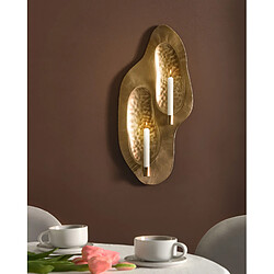 Beliani Bougeoir mural PENICHE Métal 60 cm Doré