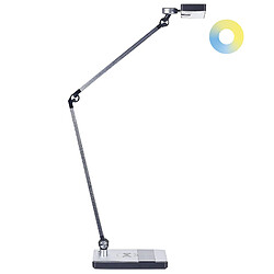 Beliani Lampe de bureau LED LACERTA Avec chargeur sans fil Métal Argenté
