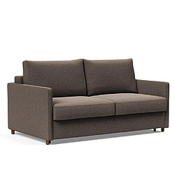 Inside 75 INNOVATION LIVING Canapé NEAH SLIM convertible 160x195 tissu Bouclé Taupe