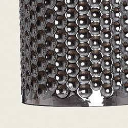 Ledkia Suspension Métal et Verre Large Bernie Gris Fumée pas cher