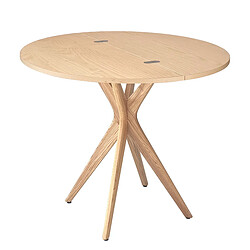 Ragaba Table demi-lune extensible – Frêne