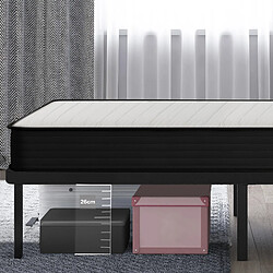 Avis Sinlikon Ensemble Matelas et Sommier 140x190 cm - Matelas 140x190x16cm Mousse - Sommier 140x190cm avec Pieds (Deux colis)