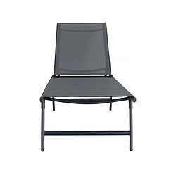 Acheter Habitat Et Jardin Lot de 2 bains de soleil en métal [ ]Sublima[ ] - 180 x 54 x 104 cm - Anthracite