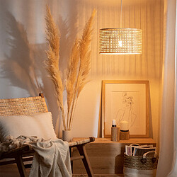Avis Ledkia Suspension rotin Mampa - Blanc naturel