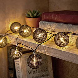 Ledkia Guirlande 20 Boules LED noire Noir