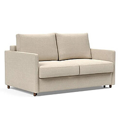 Inside 75 INNOVATION LIVING Canapé NEAH SLIM convertible 140x195 tissu Phobos Latte